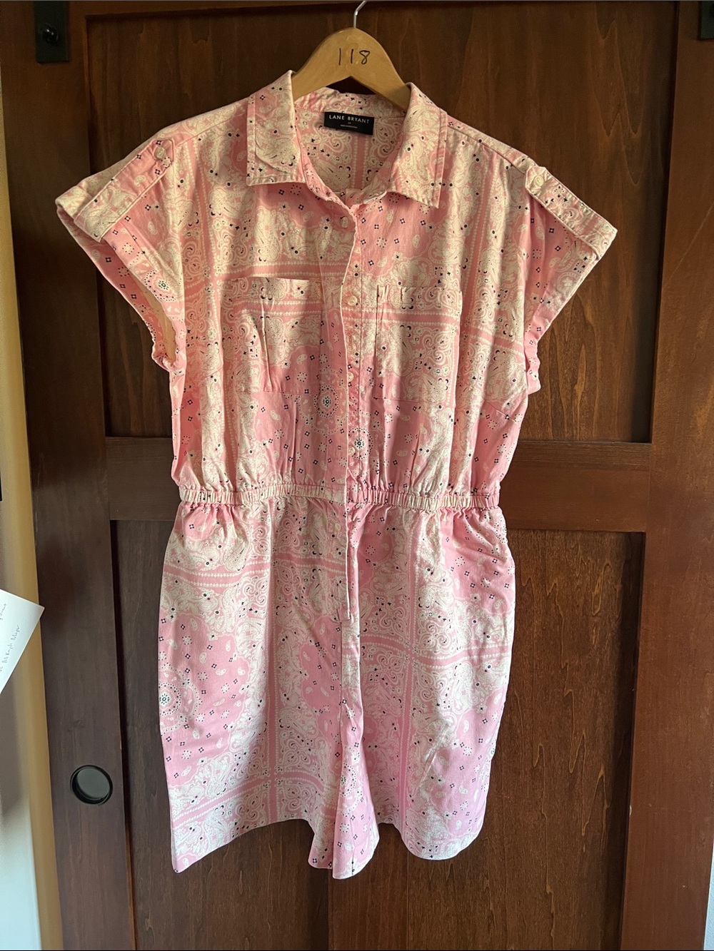 NWT Lane Bryant Pink Paisley Women's Romper size 12